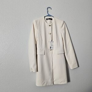 Zara Women's Elegant Cream Trench Coat Sz S